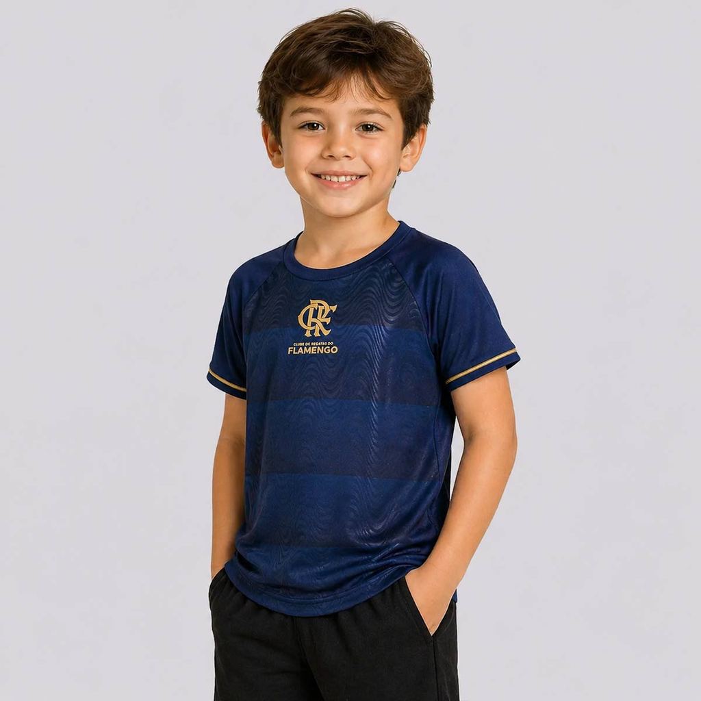 Camisa Flamengo Frequência Infantil Marinho 9 Pedro · foto 2