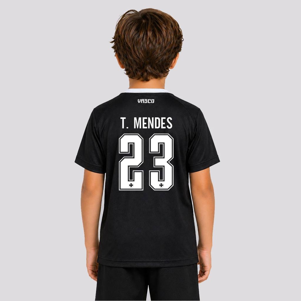 Camisa Vasco Principia Infantil Preta 23 T. Mendes