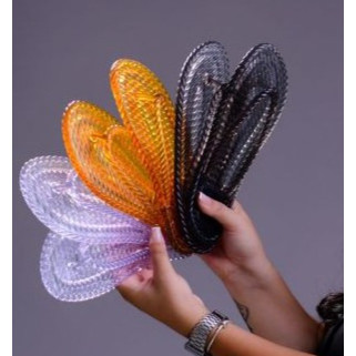 Chinelo Rasteira Trançado Jelly Feminino Transparente Confortável Tendencia Verão Estiloso a prova d agua