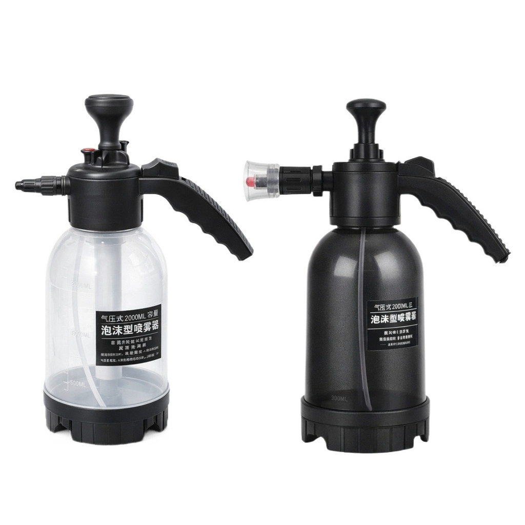 Borrifador Pulverizador Manual 2L Alta Pressão Snow Foam com 2 Bicos – Espuma para Lavagem, Jardim