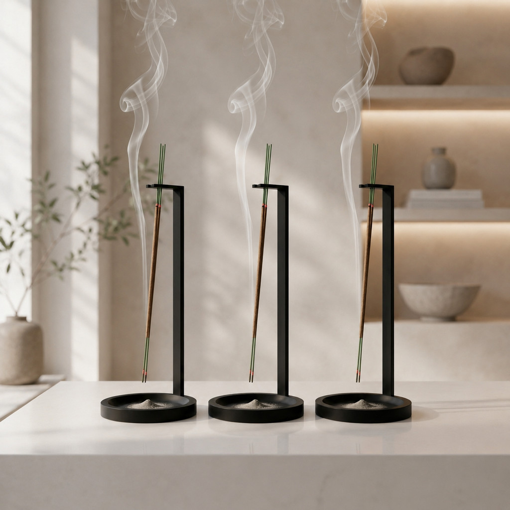 Imagem Kit Porta Incenso Decorativo Moderno – Design Minimalista para Aromaterapia Decoração de Ambientes