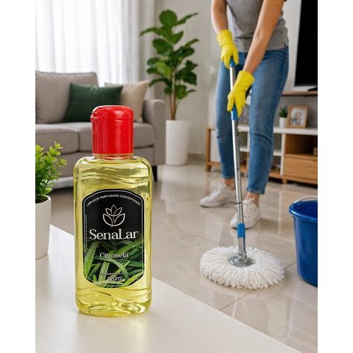 Limpador Perfumado Concentrado Citronela 120ml Repelente Natural Inseticida Protege Ambiente Frescor Duradouro