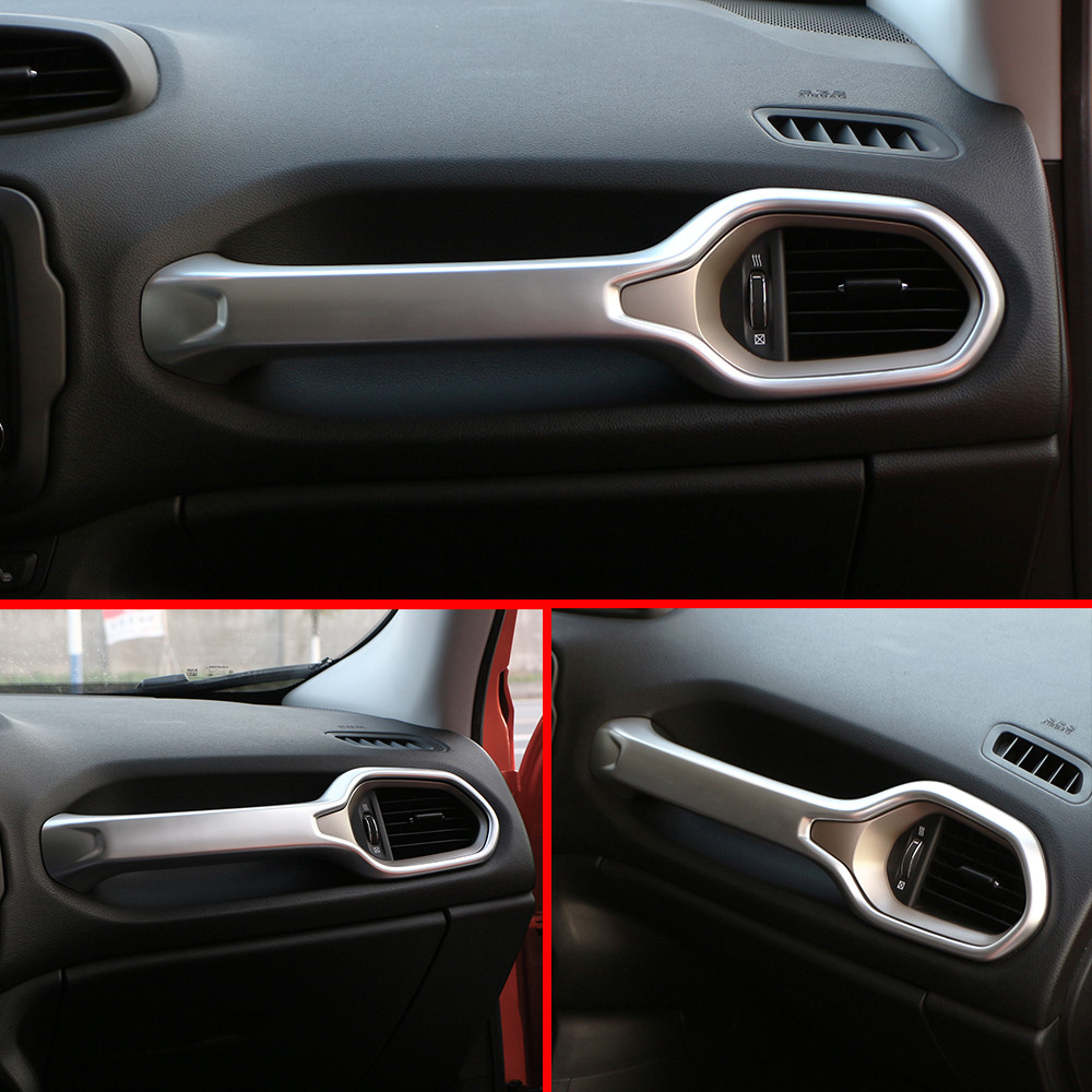 Pintura Alça De Ventilação De Ar Segurar Caixa De Luva Capa Guarnição Adesivos Para Jeep Renegade BU 2015-2025 LHD Acess