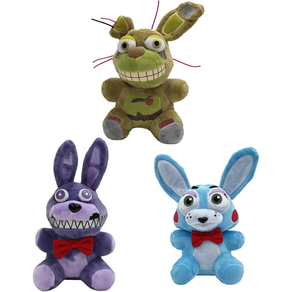 Pelúcias FNAF - Todos os Personagens (7") - Pelúcia: Chica, Springtrap, Bonnie, Marionette, Foxy - Pelúcia FNAF - Brinqu