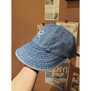 Primavera verão Denim frente longa volta curto balde chapéu chapéu de sol grande circunferência da cabeça arco bordado g