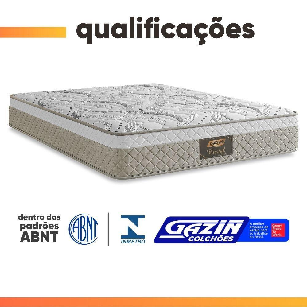 Cama Box Casal Cristal Molas Ensacadas 138x188x61cm Bege — imagem 2 de 2