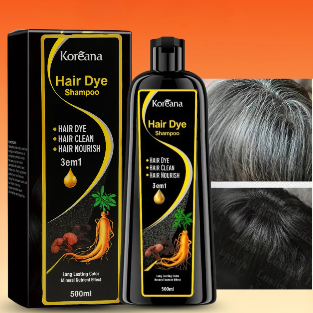 Shampoo Escurecedor 3 em 1 Black Hair 500ml Anti Grisalho Tintura Progressiva hidralise hidratação