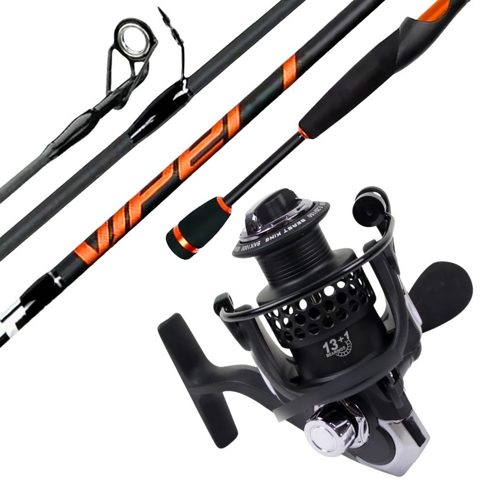 Kit Pesca Potente Vara Viper IM6 + Molinete Best King 14Rol