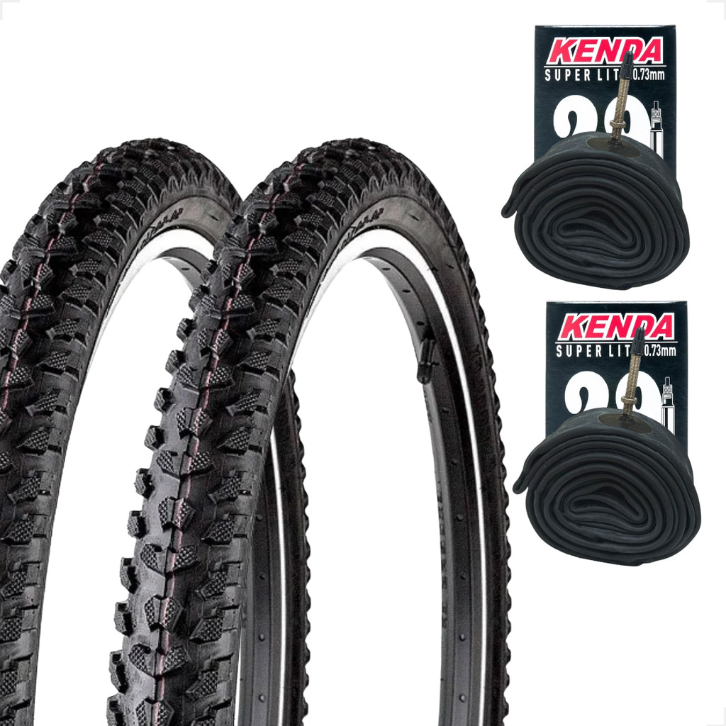 Par Pneu bicicleta Levorin Excess aro 29 x 2.20 Cravudo banda leve + 2 Camara Kenda bico fino 48mm