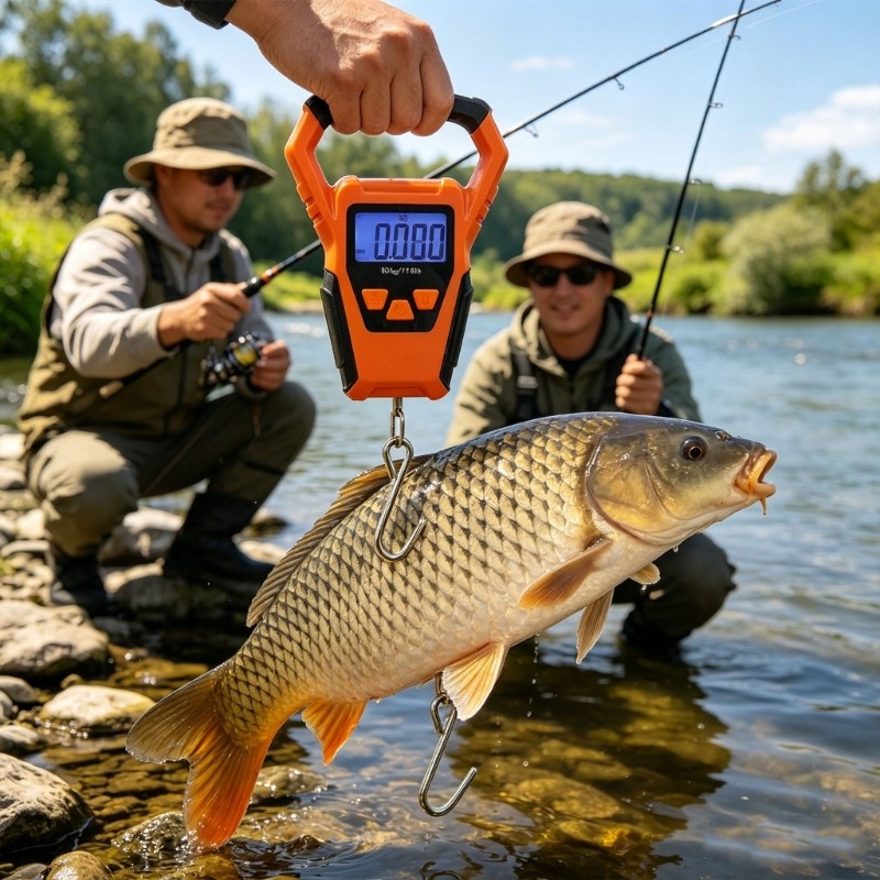 Balança De Peso De Pesca zzz Com Fita Métrica E Gancho 110lb 50kg Suspensa