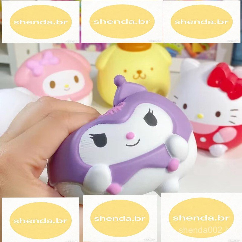 Sanrio Brinquedos De Descompressão Kawaii Hello Kitty Kuromi Melody Cinnamoroll Squeeze Toy