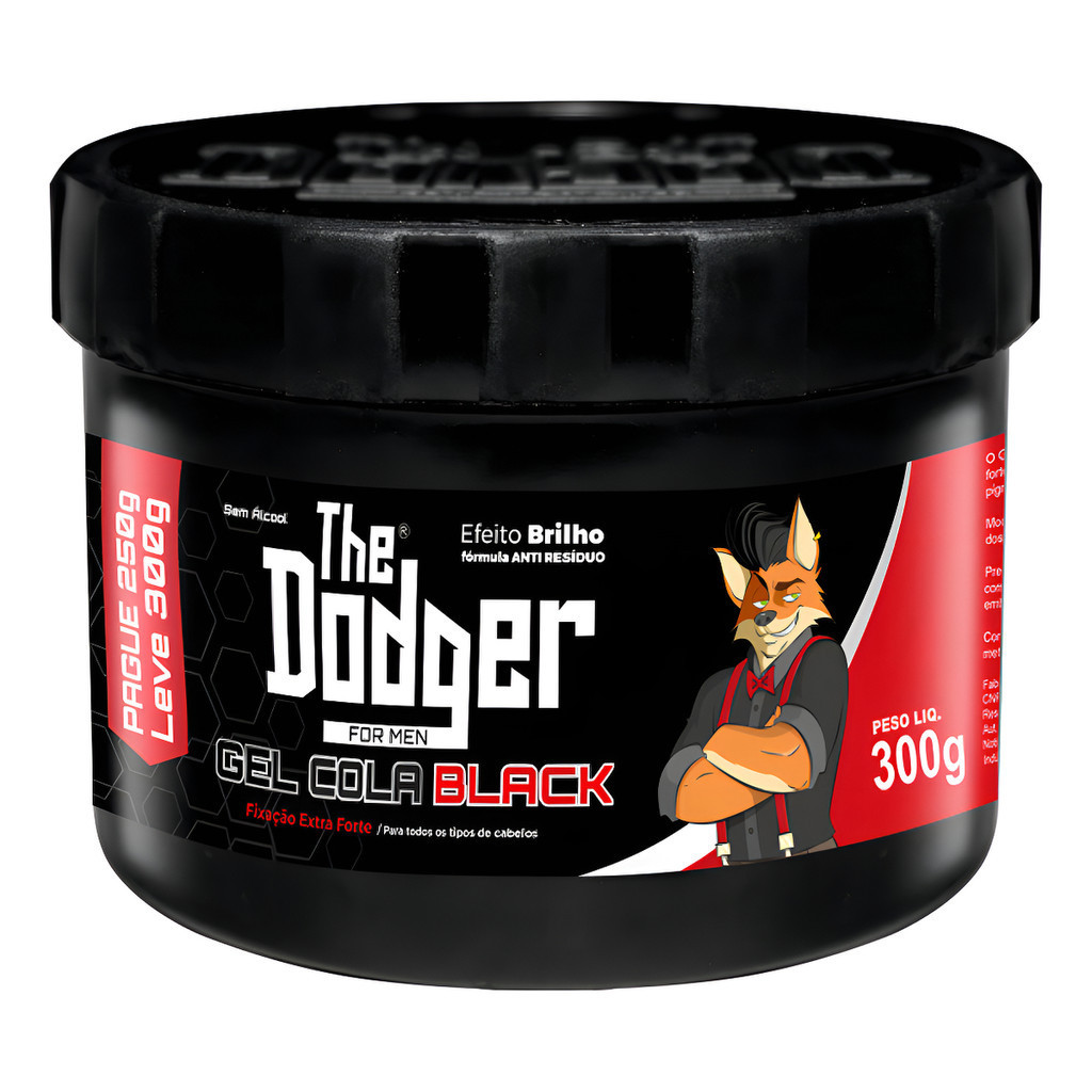 Gel Cola Black Pomada Modeladora The Dodger 300g