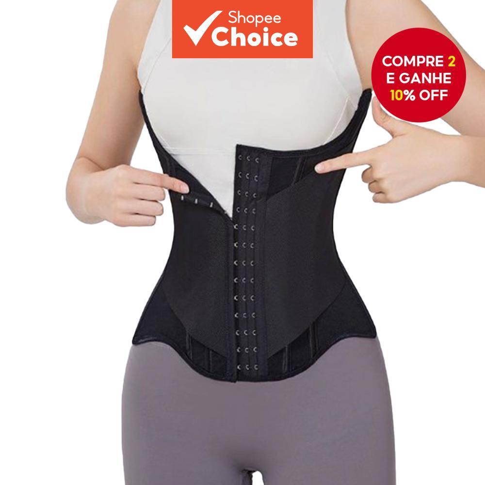 Espartilho modelador de cintura para mulheres, cinta modeladora para controle da barriga, queima de gordura e