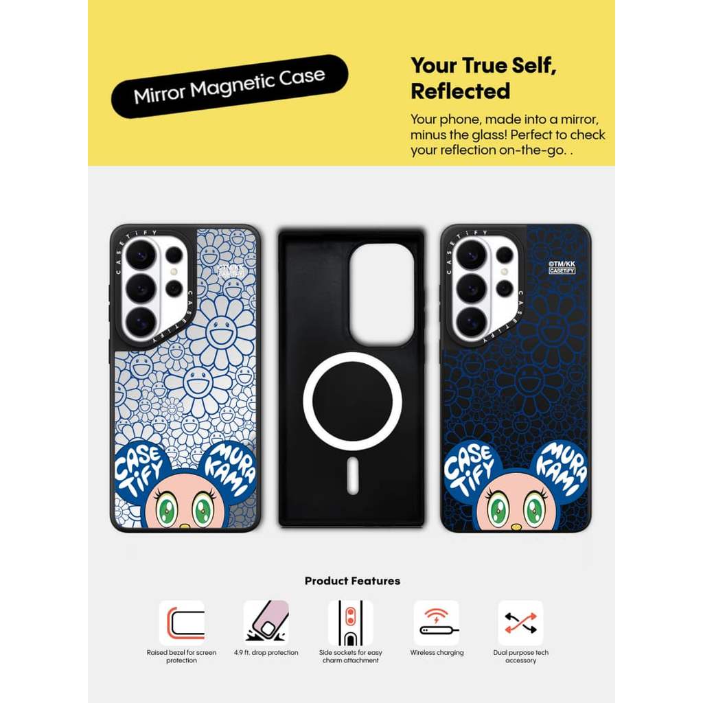 CASECASE X MR DOB Azul Samsung S Series Capa Preta Fosca E Espelhada Prateada De Sucção Magnética Galaxy S26 Ultra S25 S