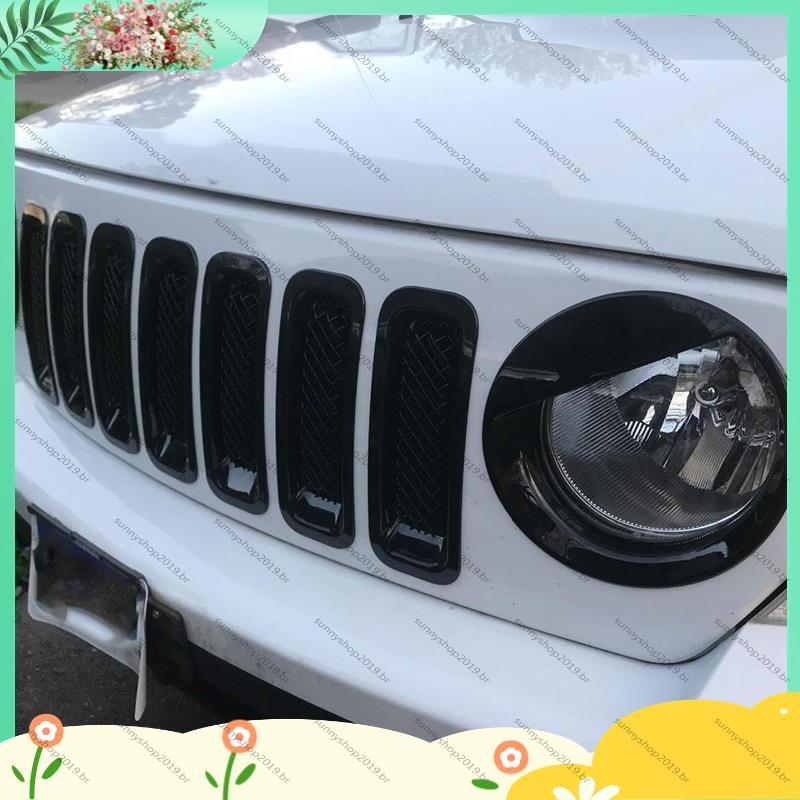 [Bestseller S] 9 Peças Kit De Inserção De Grade De Malha Frontal + Acabamento De Tampa De Lâmpada De Farol Estilo Para 2