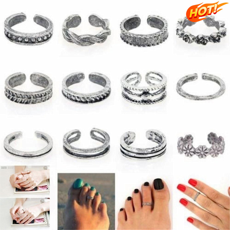 Conjunto De Anel De Dedo Do Pé Ajustável De 24 Peças – Design Elegante Aberto Para Ajuste Confortável Perfeito Mulheres