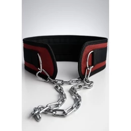 Cinturão Musculação acompanha Corrente, Cinto Vermelho. Levantamento Peso Academia Anilhas Fitness