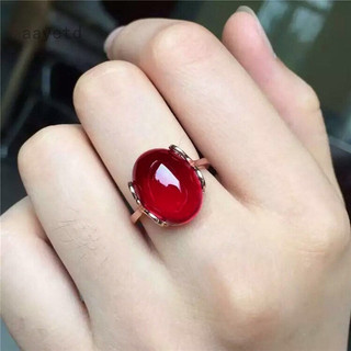 Natural jade Hetian Anel Das Mulheres De Cobre De Prata Banhado A Ágata Vermelha Chalcedônia Boca Ao Vivo Ajustável