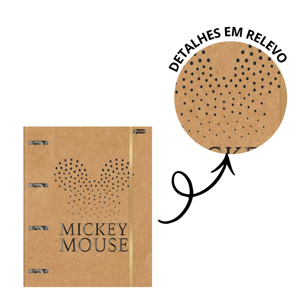 Caderno Argolado Disney Kraft Colegial 80 folhas - Jandaia · foto 2
