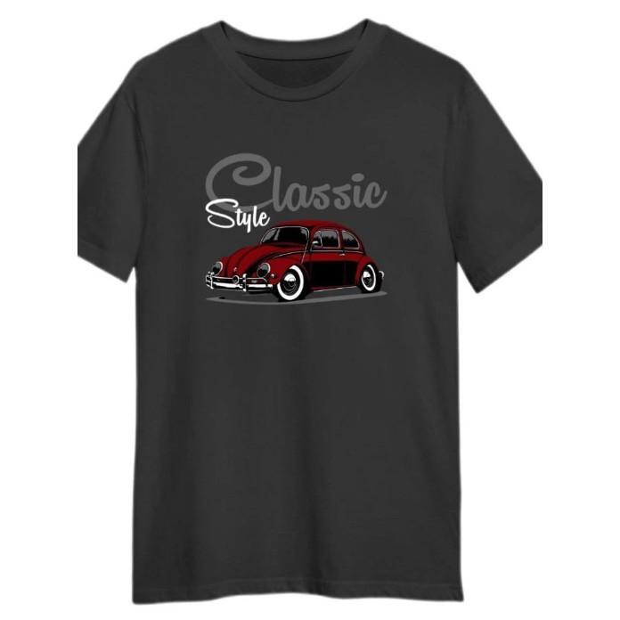 Camiseta masculina estilosa luxo "Fusca vinho" blusa masculina peruana camisa streetwear 100% algodã