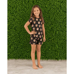 Pijama Infantil Unissex Personalizado Com Foto Camiseta e Short