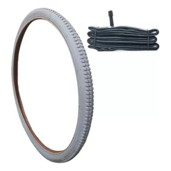 PNEU CADEIRA DE RODAS 24X1.3/8 VEE RUBBER CINZA + CÂMARA