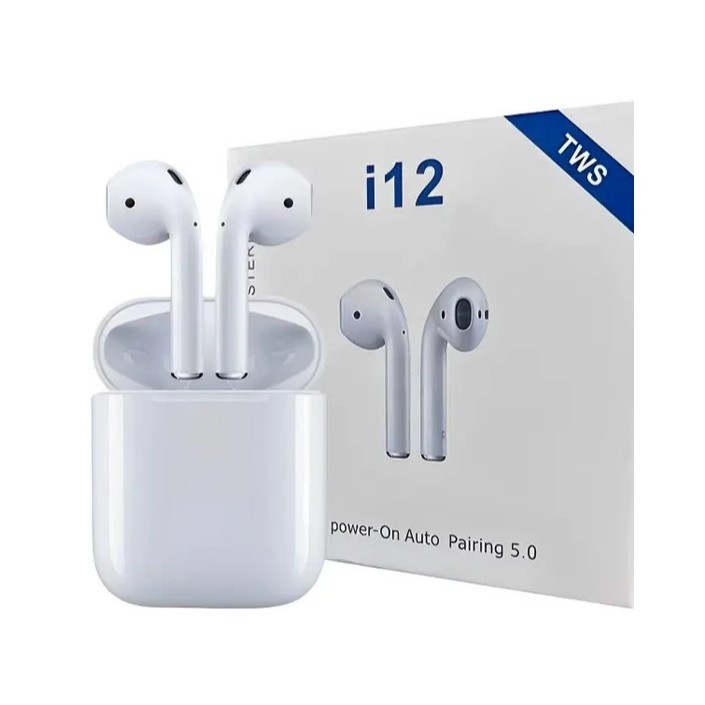 Fone de Ouvido Bluetooth I12 In-ear Par de Fones Sem Fio Touch