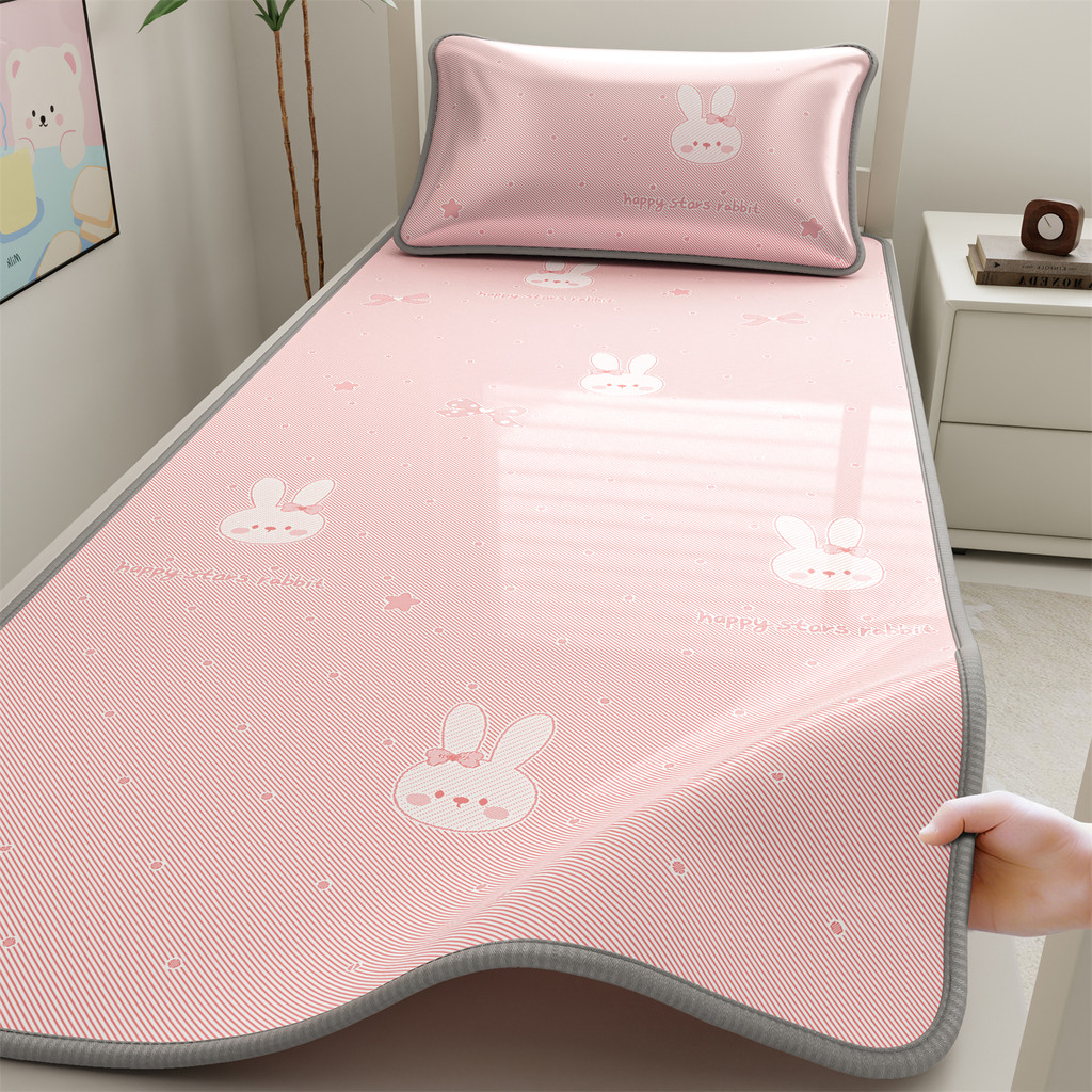 Tapete de ar condicionado fresco, lençol de seda gelada, lavável, composto de seda gelada macio e fresco, cama de estuda