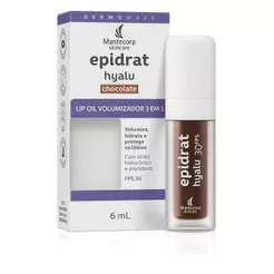Lip Oil Mantecorp Skincare Epidrat Hyalu Chocolate Volumizador 3 em1 com 6ml