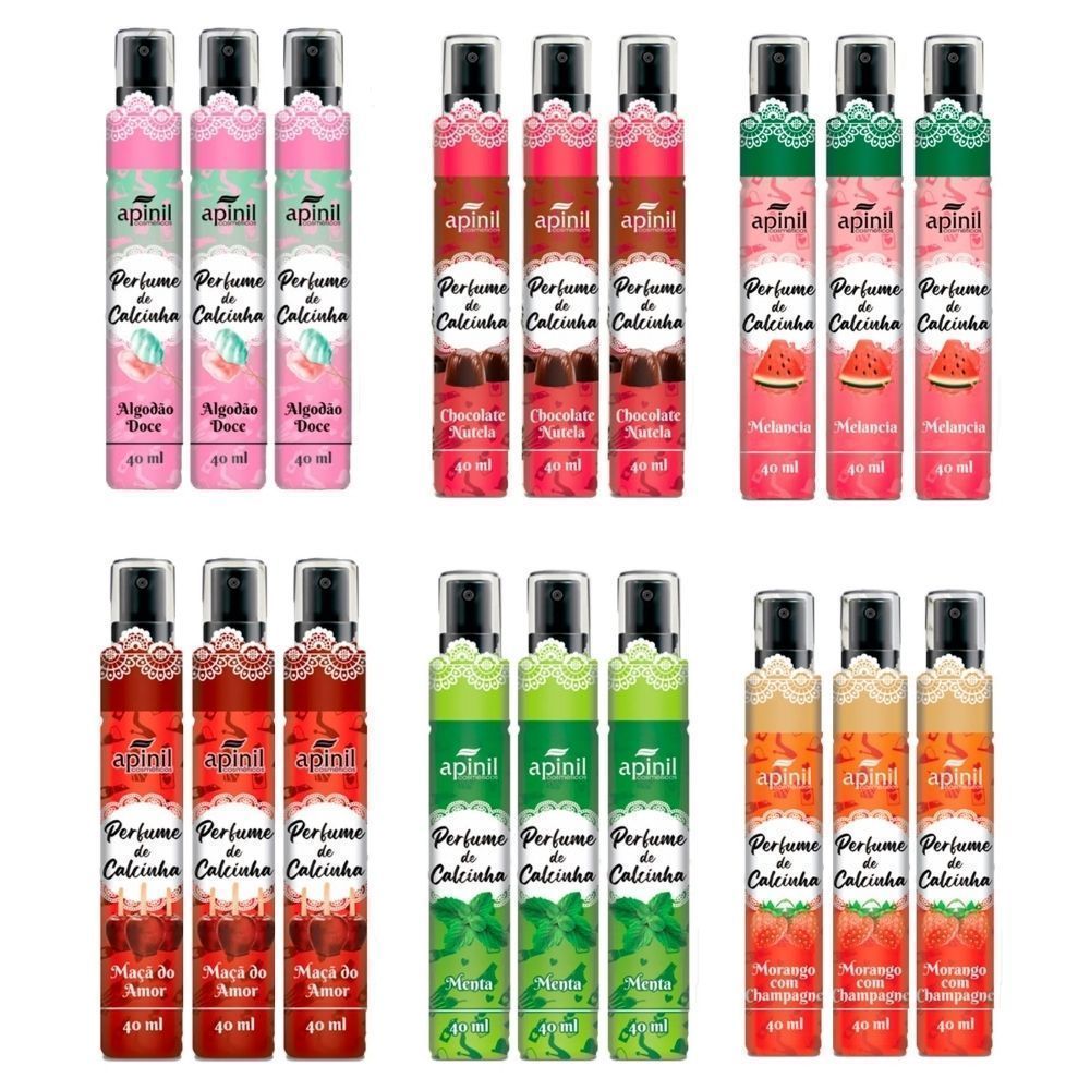 KIT 3 Perfume Feminino Spray Lingerie - Desodorante Intimo Apinil SEX SHOP