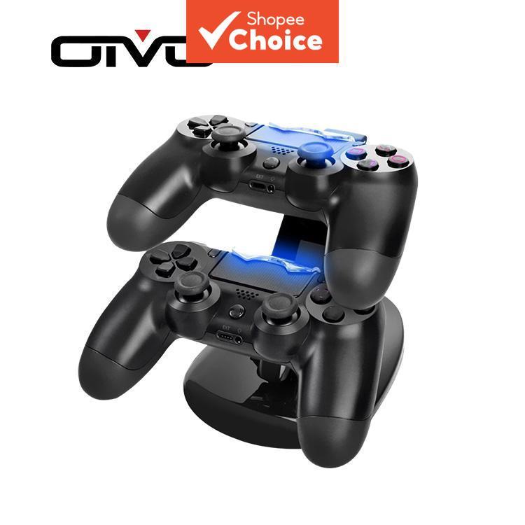 OIVO Estação de Carregamento Duplo Micro USB para Controle PS4, Suporte para Acessórios de Jogos para PS4