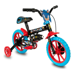 Bicicleta Sonic Aro 12 Verden Bikes Azul e preto Com Rodinhas