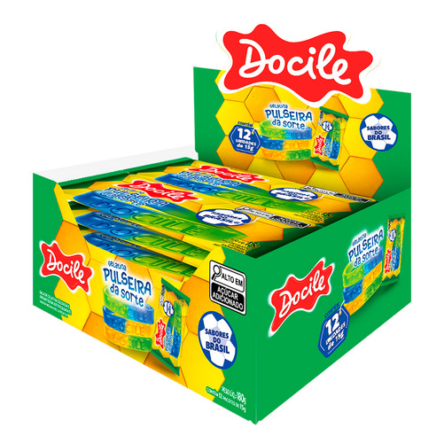 DP Pulseiras da Sorte Bala Docile 12 Unidades de 15g em Oferta na Shopee