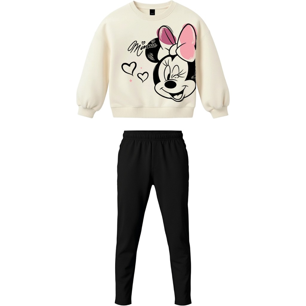 Conjunto Malwee Kids Infantil Menina Inverno Frio Blusão Minnie Moletom Tam 4 ao 8 135134