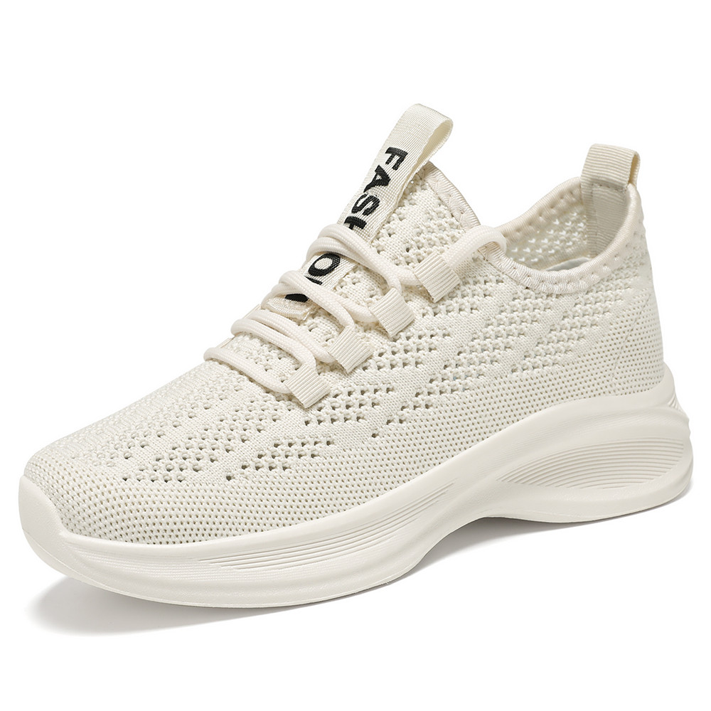 Sapatos femininos voando tecido respirável sapatos casuais moda na moda sapatos versão coreana sapatos esportivos femini