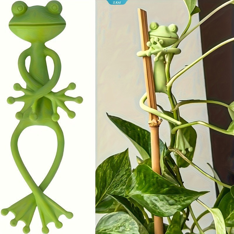 1/2/3/4pcs Suportes De Plantas De Sapo , Vasos De Flores Fofos Abraçando Clipes De Fixação De Escalada , Vaso Multiuso D