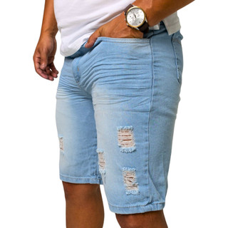 Bermuda Jeans Masculina 100% Algodão | Tradicional Sem Elastano Premium | Pronta Entrega