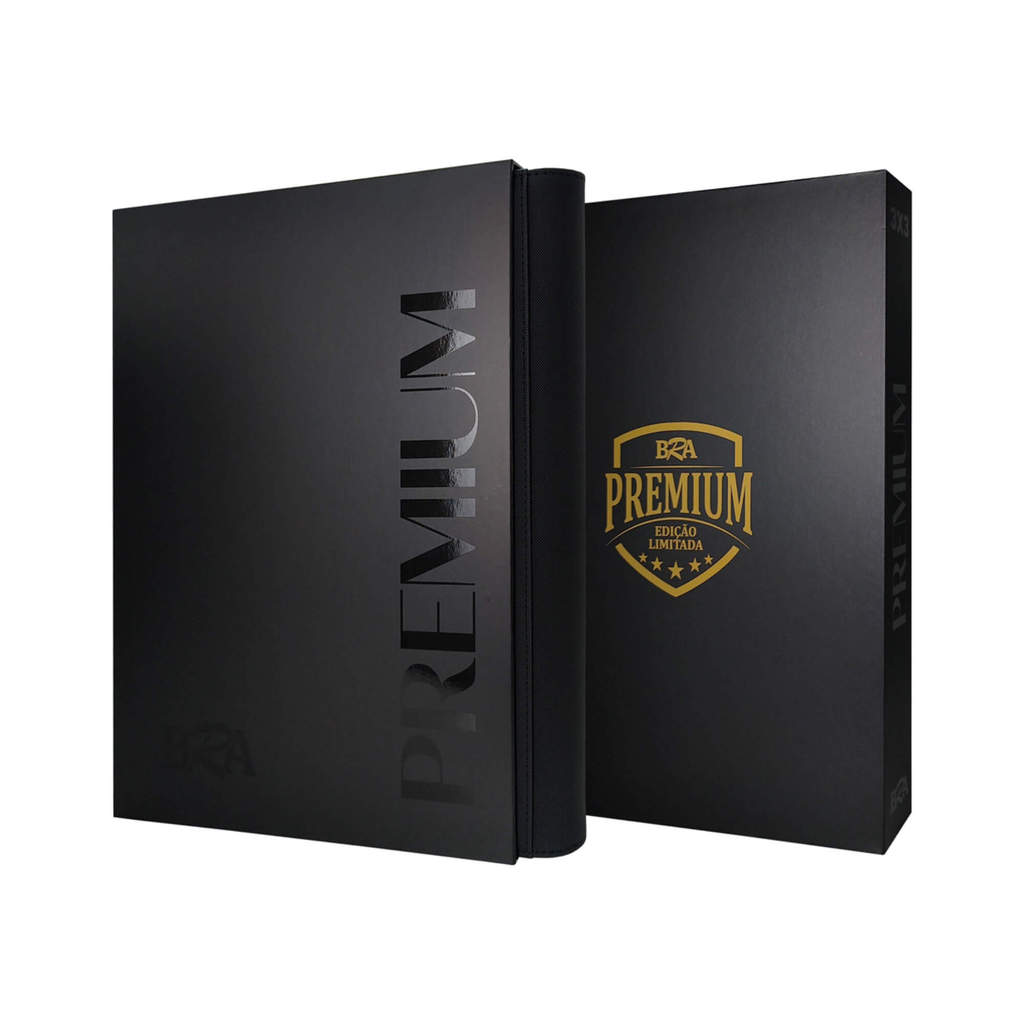 Pasta Premium 3x3 Preta c/ 20 Folhas Frente e Verso (Comporta até 360 Cards) BRA - BC-2050