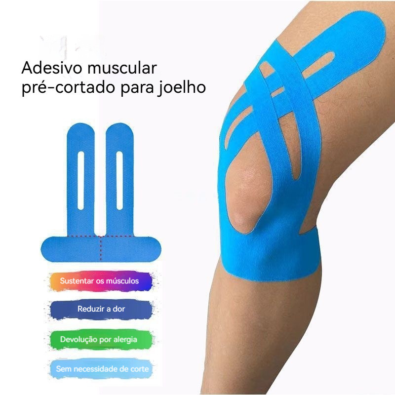 Kit Fita Kinesio Bandagem Elástica Fisioterapia