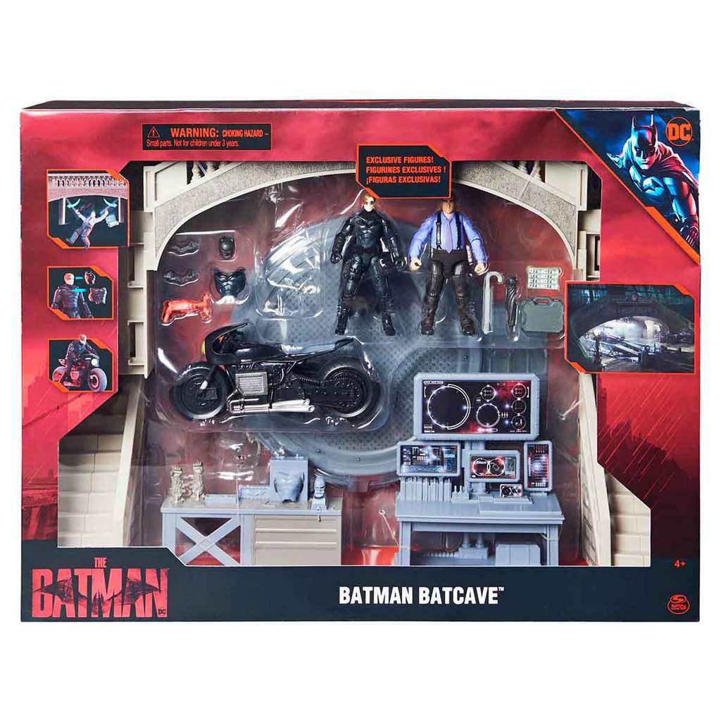 Playset Com 2 Bonecos Batcaverna Pinguim Batman Moto - The Batman O Filme
