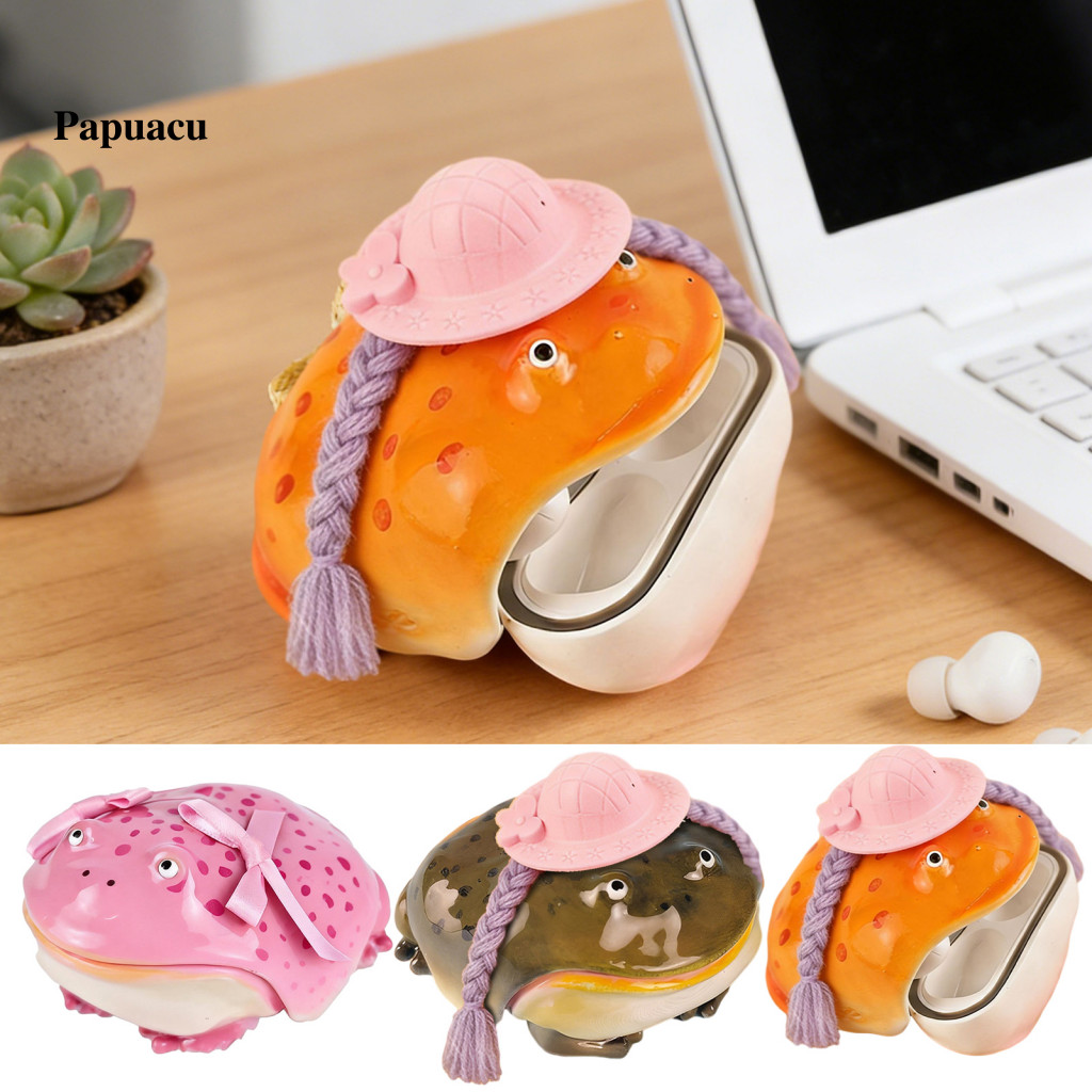 Resin Earbuds Case Cute Frog Airpods Cover for 1/2/3/4 Pro 2/3 – Anti-scratch Wireless Protector Design Durable for So