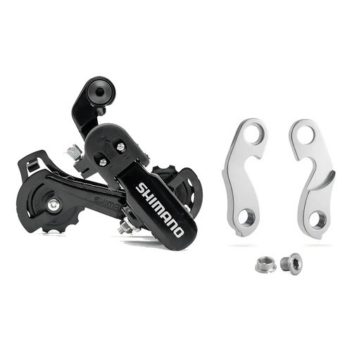 Cambio Traseiro Bike Câmbio Traseiro Shimano Tz31 6/7v+gancheira Alfameq Aro 29 Bicicleta Preto