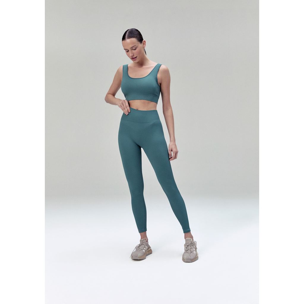 Calça Legging Feminina Canelada Sem Costura