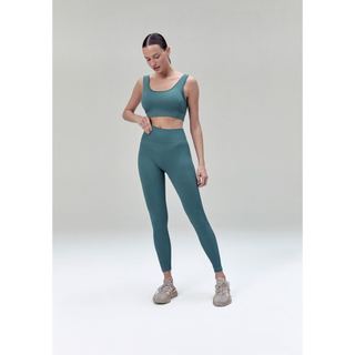 Calça Legging Feminina Canelada Sem Costura
