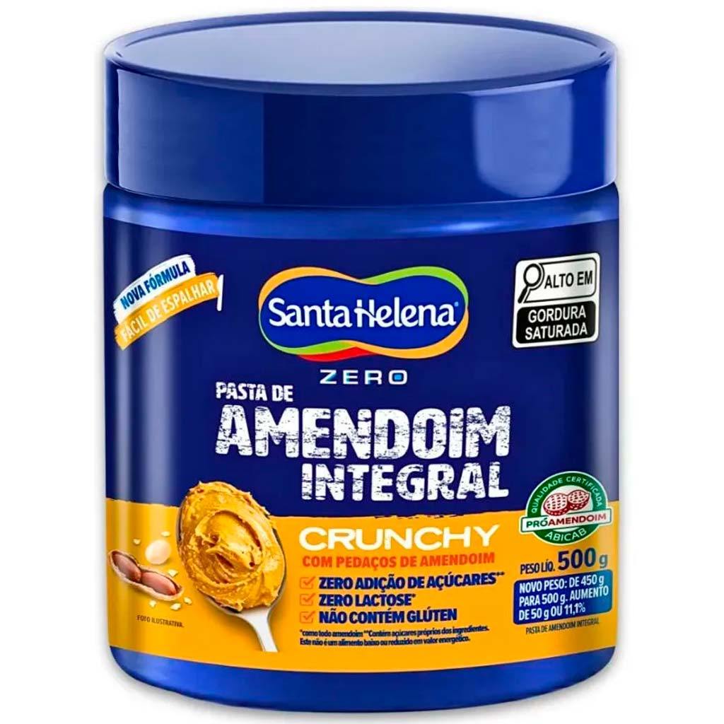 Pasta de Amendoim Integral Crunchy Zero 500g - Santa Helena