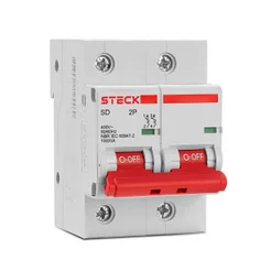Disjuntor Steck SDD2C80 - DIN 2P 80A Curva C 10kA Branco