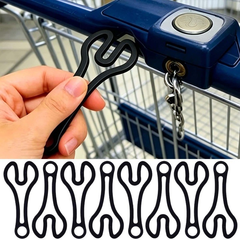 Token De Carrinho De Compras Com Impressão 3D De 16-4 Unidades-Tokens-Ferramenta De Desbloqueio-Pingente De Supermercado