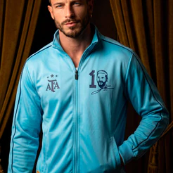 Jaqueta Argentina Messi Azul Celeste Masculina Oficial