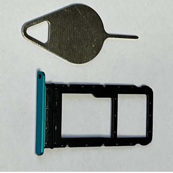 Gaveta Bandeja De Chip +Chave Do Gavetinha Compatível Com Moto E7 Verde