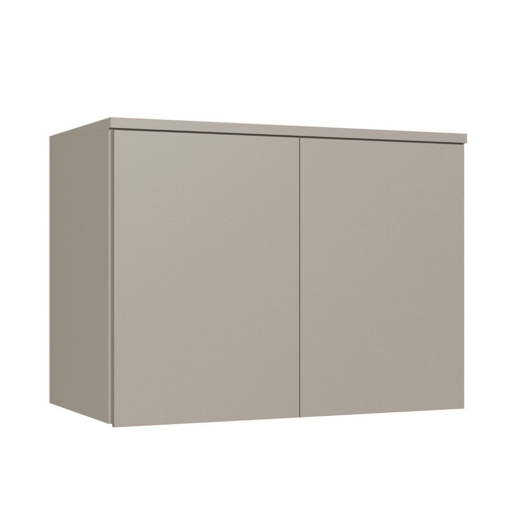 Guarda-Roupa Módulo Aéreo 2 Portas Elegance Cinza/Níquel Níquel